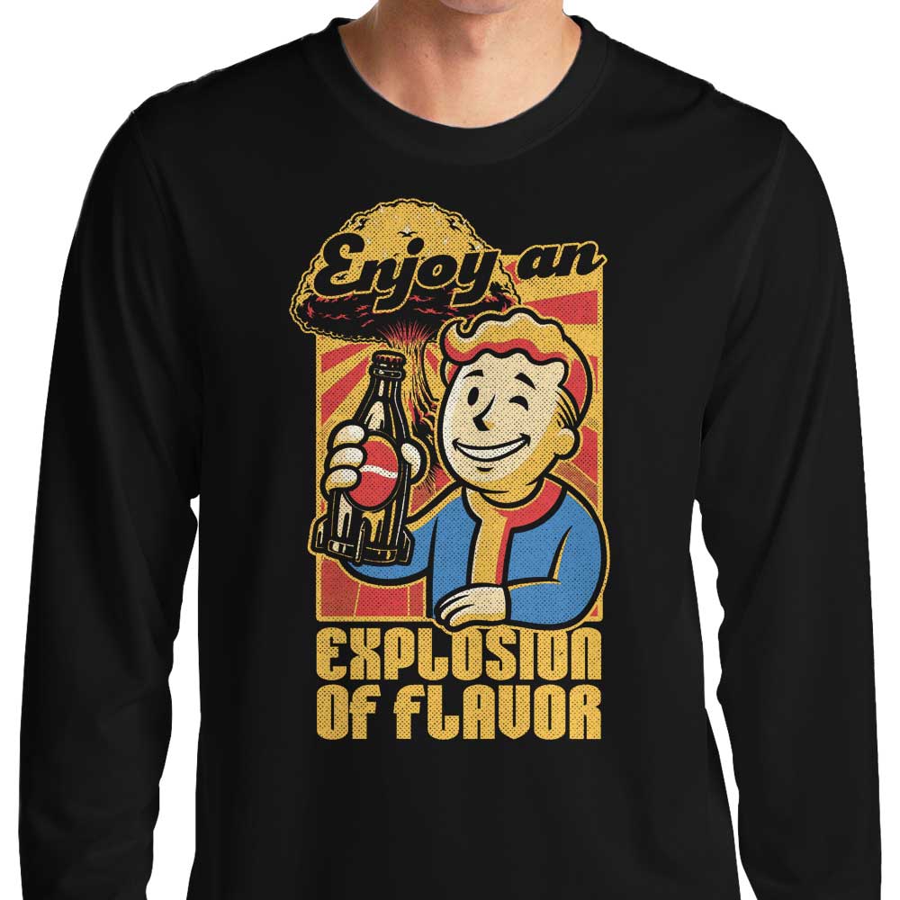 A Flavorful Explosion in a Stylish Long Sleeve T-Shirt