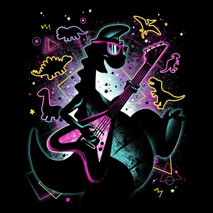 Long Sleeve Rocking Dinosaur Themed T-Shirt for Comfortable Wear