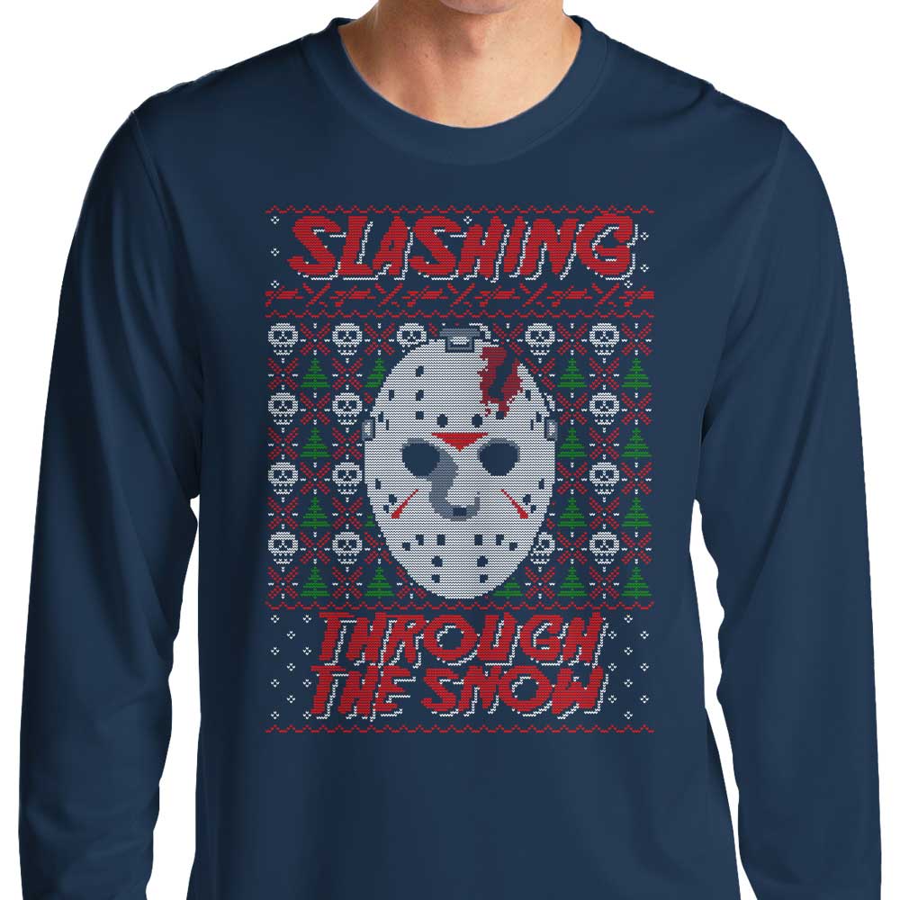 Snow - Slashing Long - Sleeve Comfort T - Shirt