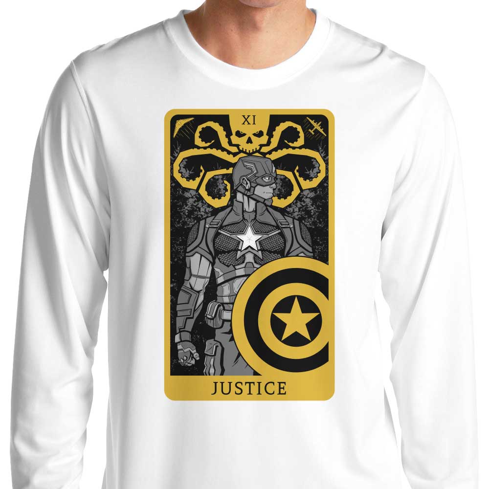 Tarot Inspired Justice Design Long Sleeve T - Shirt for Fashion Enthusiasts