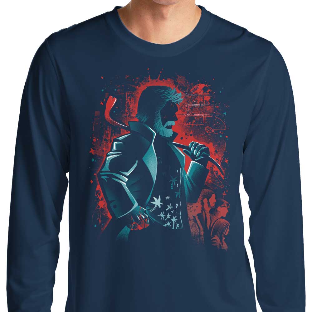 Alemaglia's The Fierce Butcher Long Sleeve Crewneck T - Shirt in S to 4XL