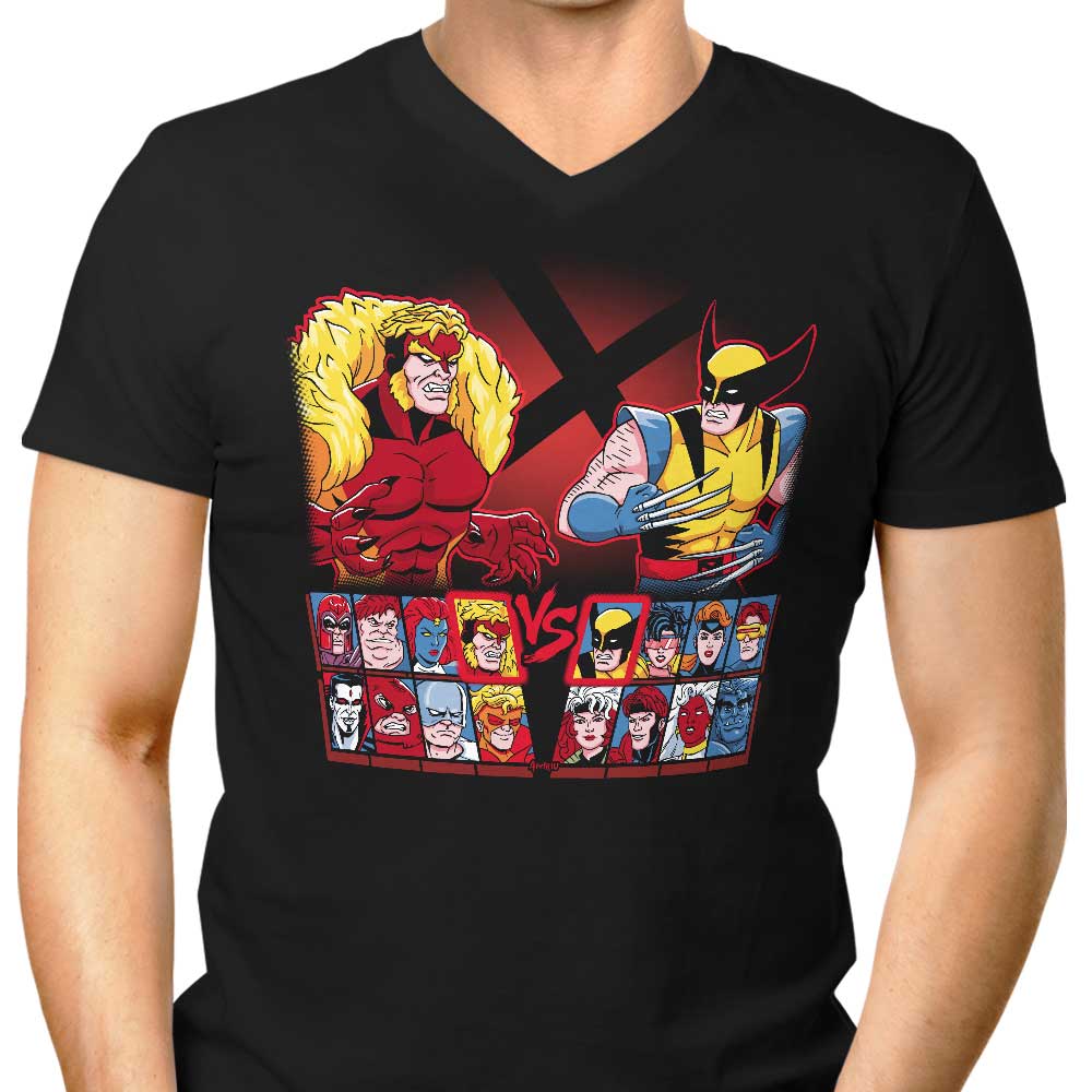 Men's Stylish V-Neck Mutant Fighter T-Shirt