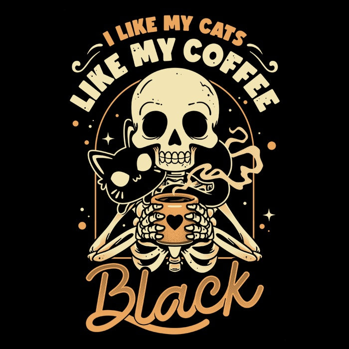 Men's Stylish V-Neck T-Shirt Featuring Cats and Coffee