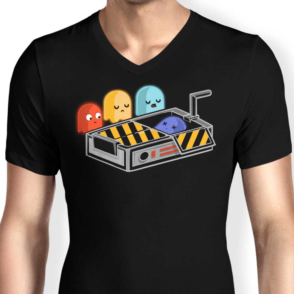 Men's V-Neck T-Shirt Inspired by Ghostbusting - Naolito's Ghostbusted