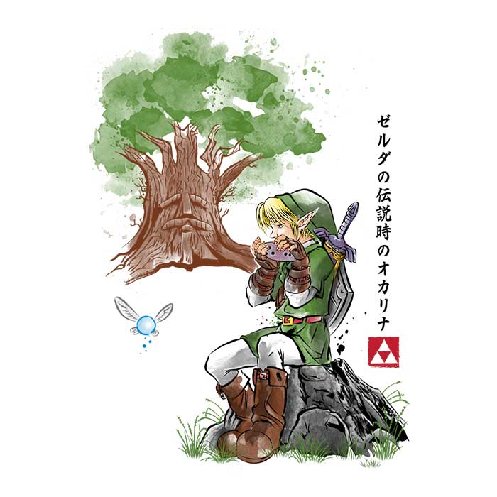 Stunning Great Deku Watercolor Long Sleeve Crewneck T - Shirt