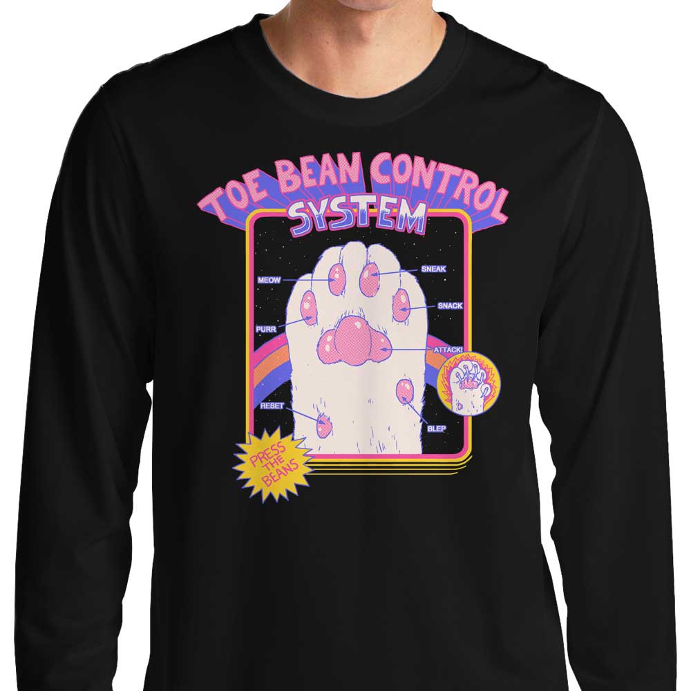Long Sleeve Toe Bean Control System T-Shirt - A Fashionable Crewneck Option
