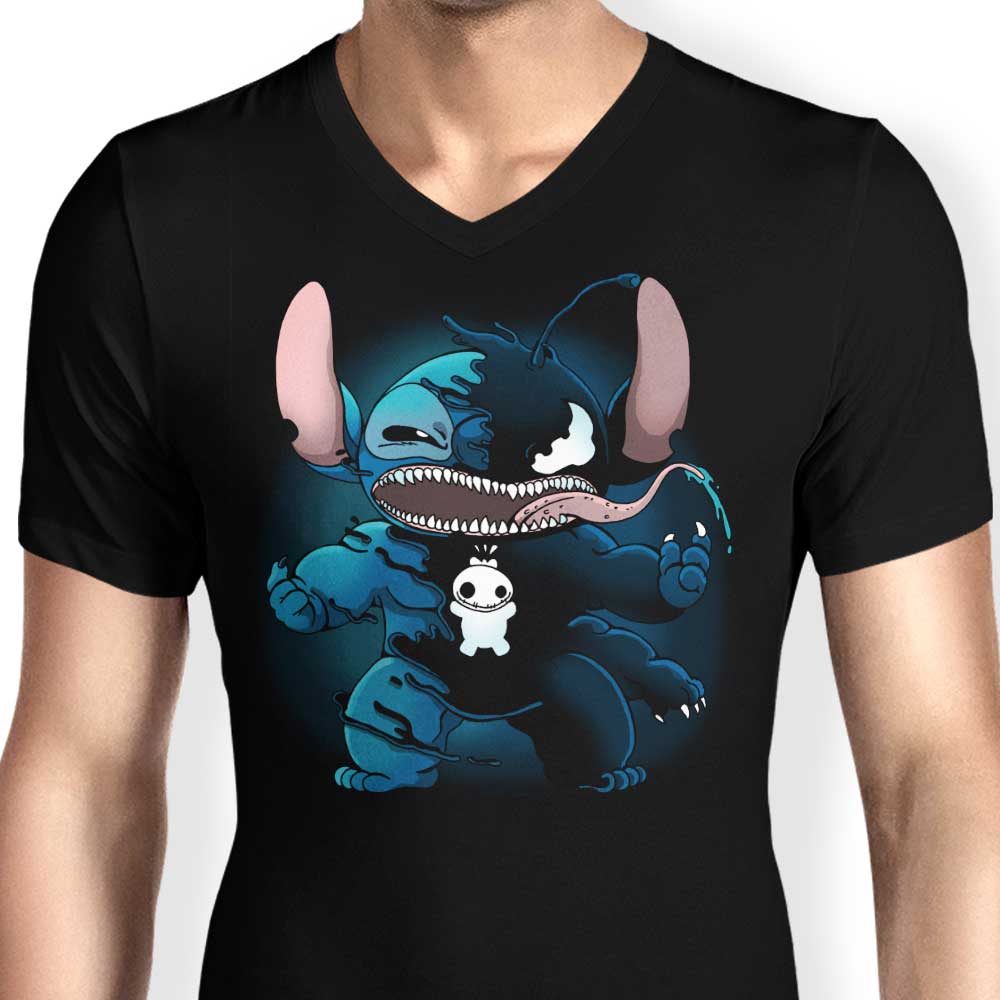 Men's V-Neck T-Shirt - Symbiotic Experiment
