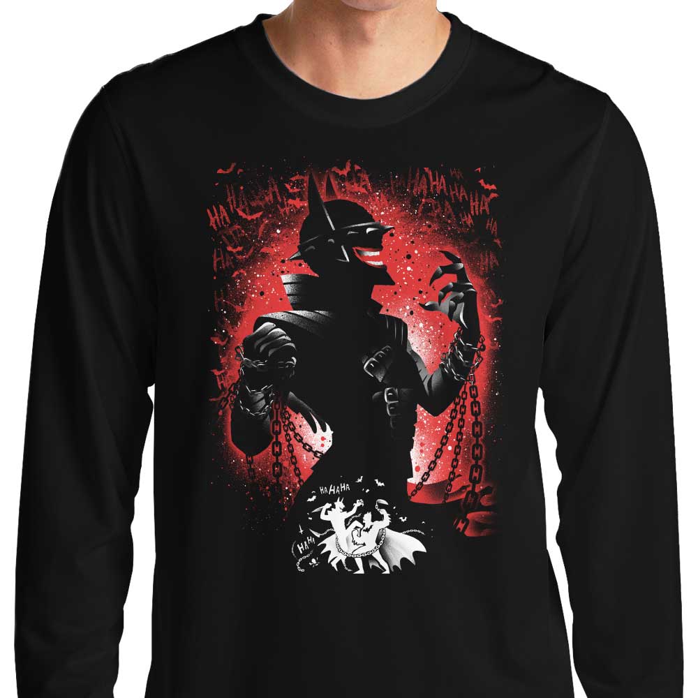 A Stylish Long Sleeve T-Shirt Featuring 'The One Who Laughs'