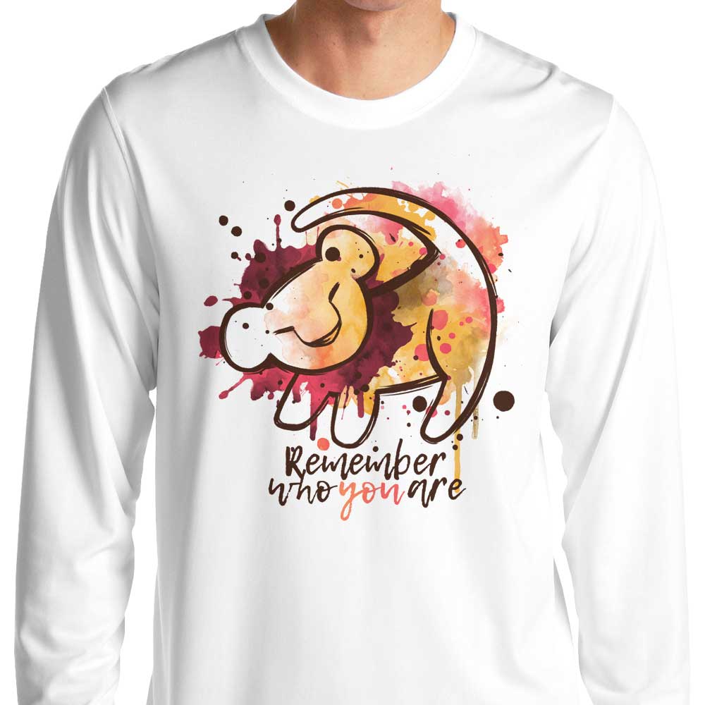 Inspirational 'Remember Who You Are' Long Sleeve Cotton T-Shirt for Everyday Wear
