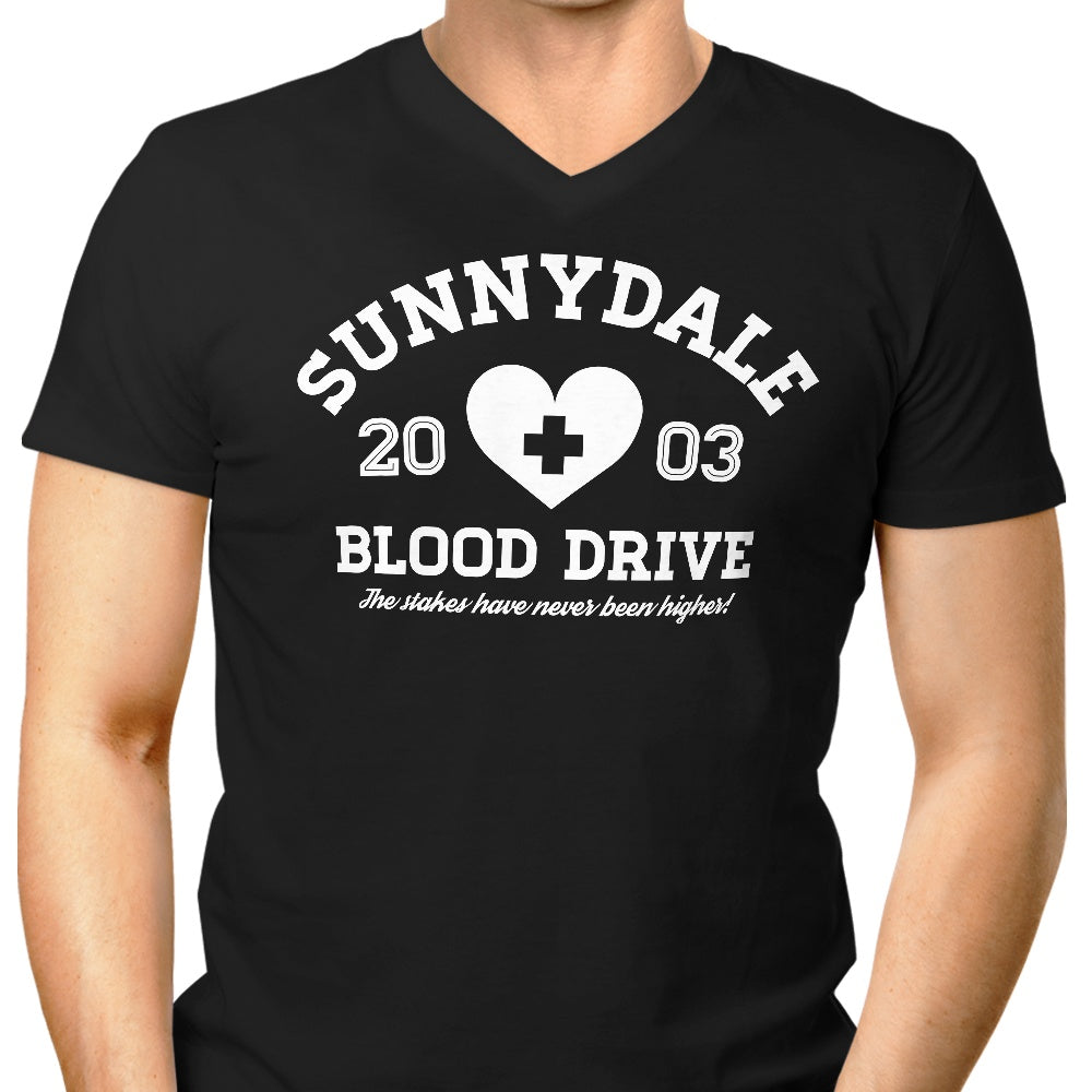 MJ's Sunnydale Blood Drive Men's Stylish V-Neck