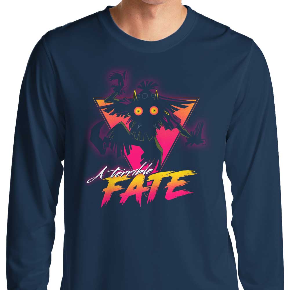 Retro-Style Terrible Fate Design Long Sleeve T-Shirt for Fashion Enthusiasts