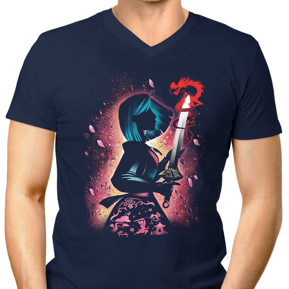 Men's Legendary Warrior Style V-Neck T-Shirt