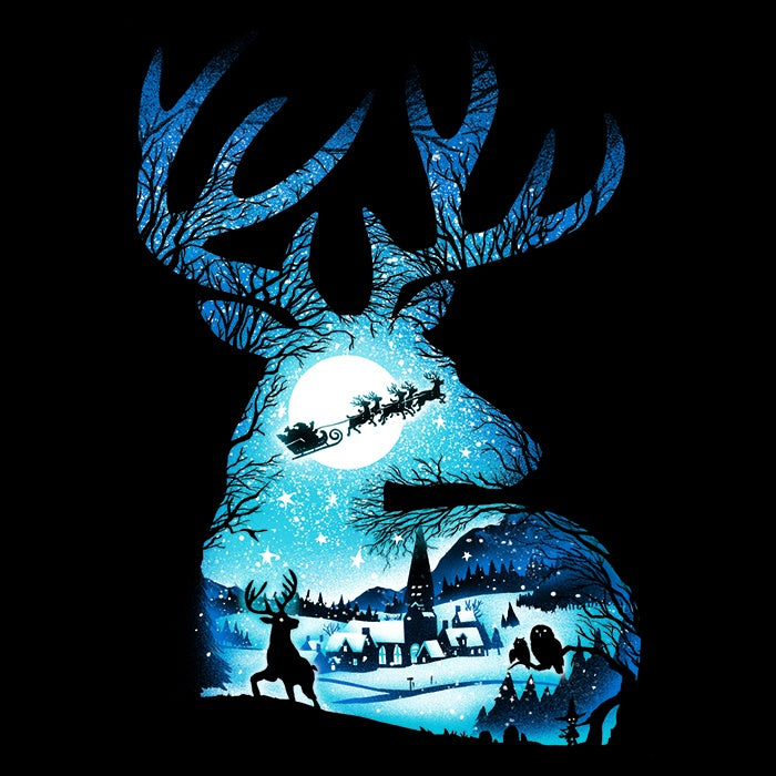 Alemaglia Men's V-Neck Christmas Reindeer T-Shirt