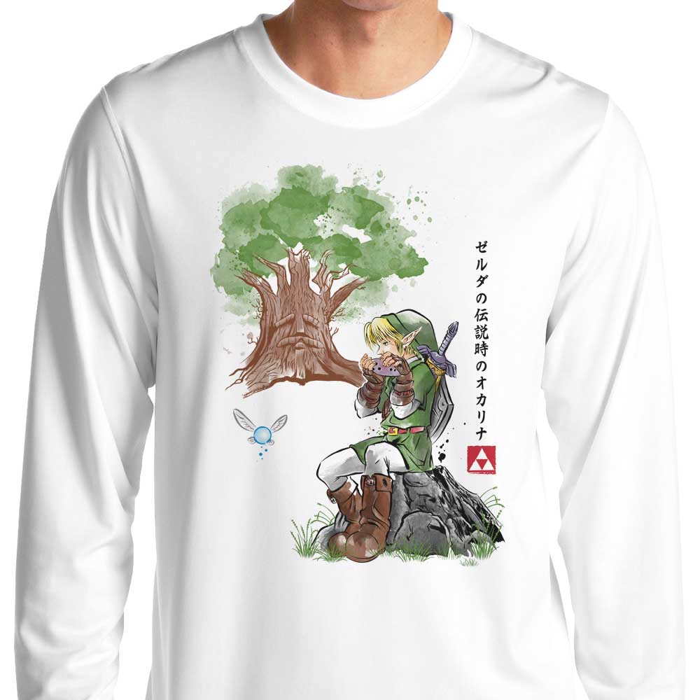 Stunning Great Deku Watercolor Long Sleeve Crewneck T - Shirt