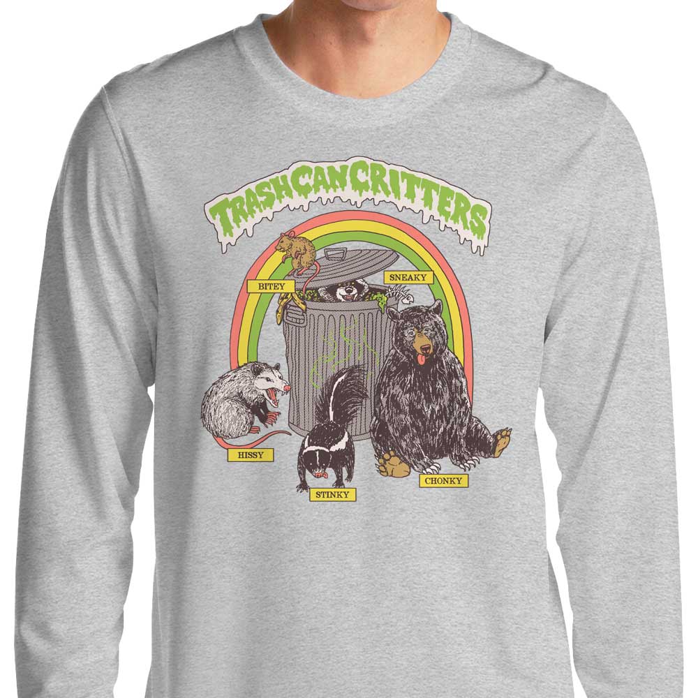 Hillary White's Trash Can Critters Long Sleeve Comfortable T - Shirt
