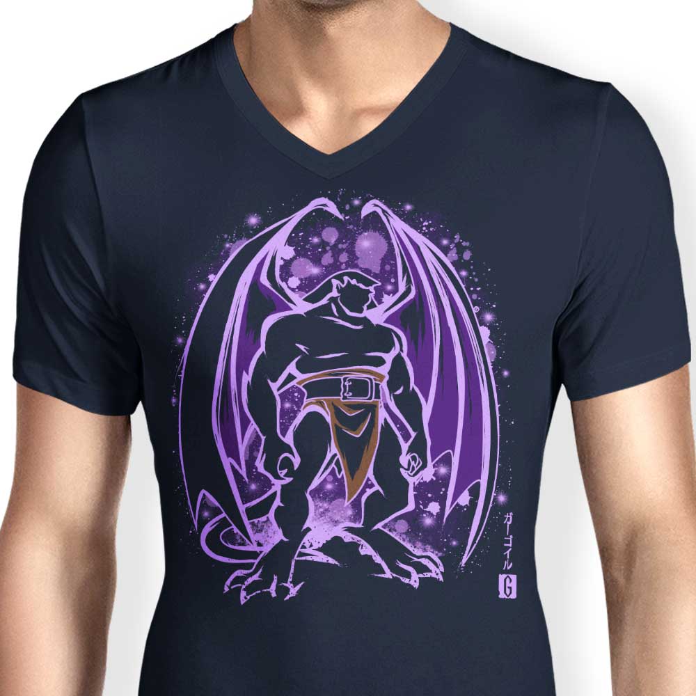 Soulkr Men's Stylish V-Neck Gargoyle T-Shirt