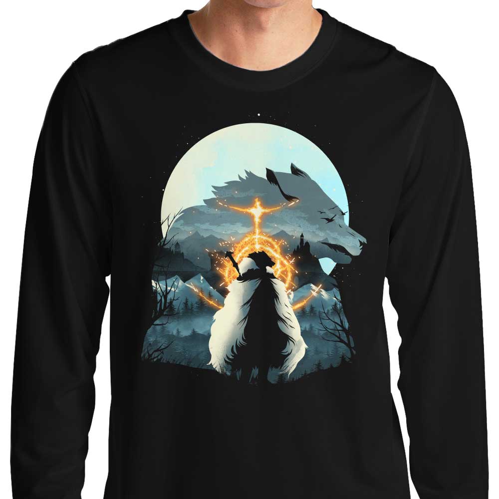 The Stylish Long Sleeve 'Half Wolf' T-Shirt