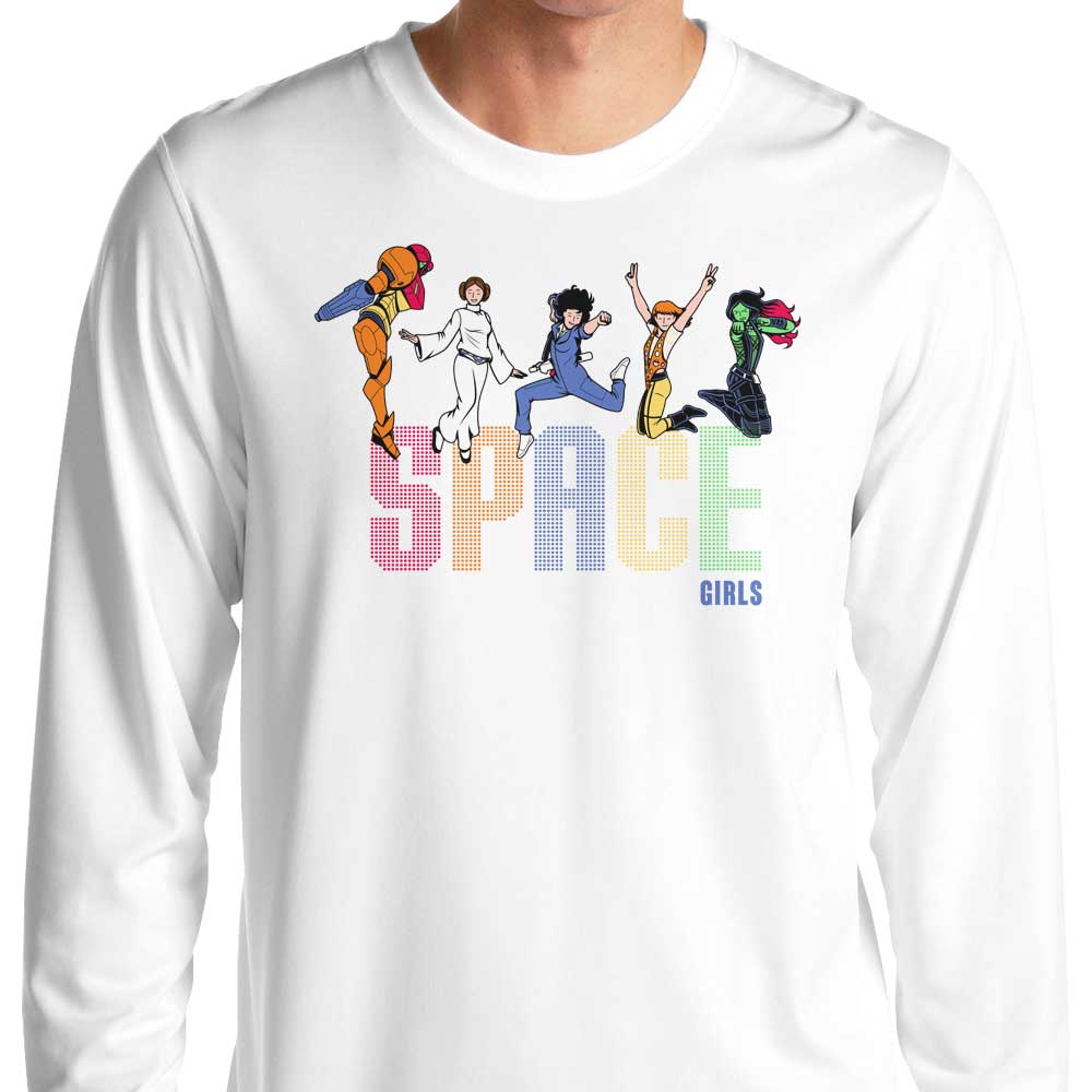 Space Girls Long Sleeve Crewneck T - Shirt by JayHai