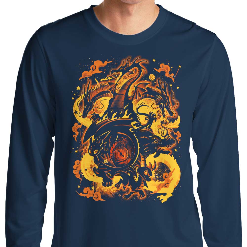 Traditional Dragon's Festival-themed Long Sleeve Cotton T-Shirt