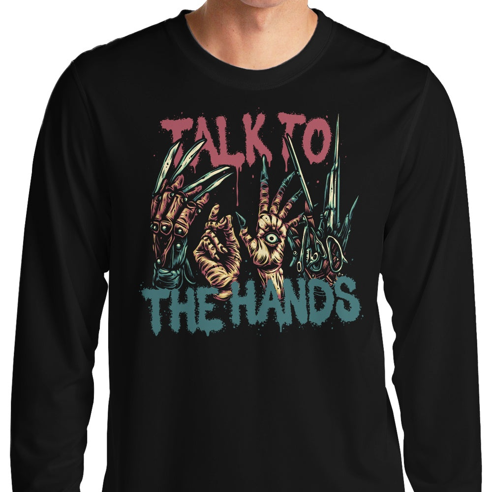 Long Sleeve Glitchygorilla 'Talk to the Hands' T-Shirt