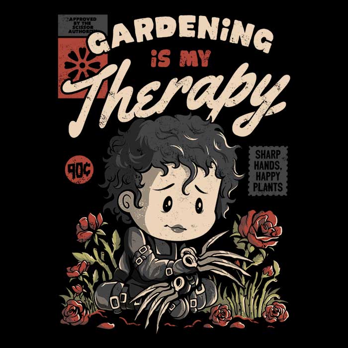 Edu.ely's Gardening Therapy Long Sleeve Crewneck T-Shirt, S - 4XL Sizes