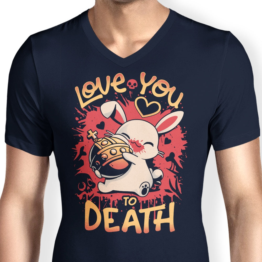 Men's Stylish V-Neck Holy Love Grenade T-Shirt