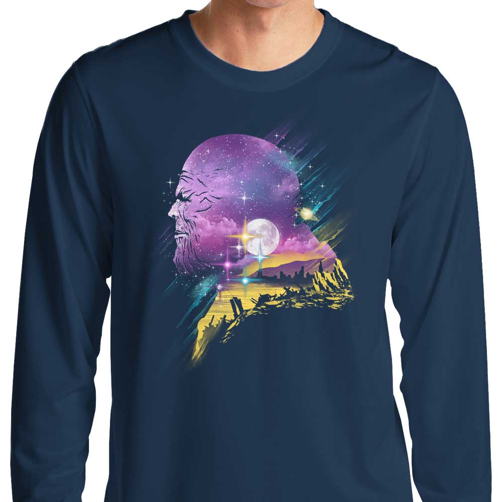 Galactic Titan - Comfortable Long Sleeve Crewneck T - Shirt in S to 4XL