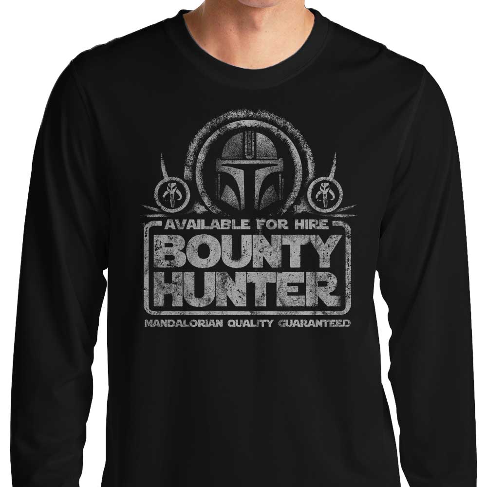 Long Sleeve T-Shirt - 'Available for Hire' Design, Ideal for Casual Wear