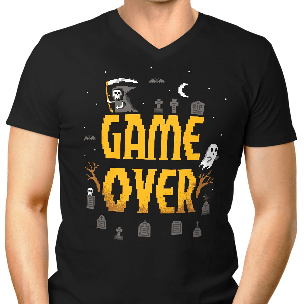 DinoMike's Men's V-Neck 'Game Over' T-Shirt