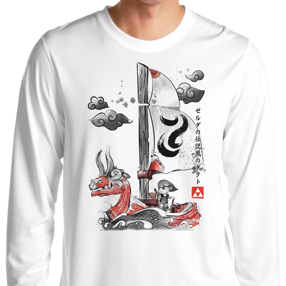 Wind - Sailing Inspired Long Sleeve Crewneck T - Shirt for Comfortable Wear
