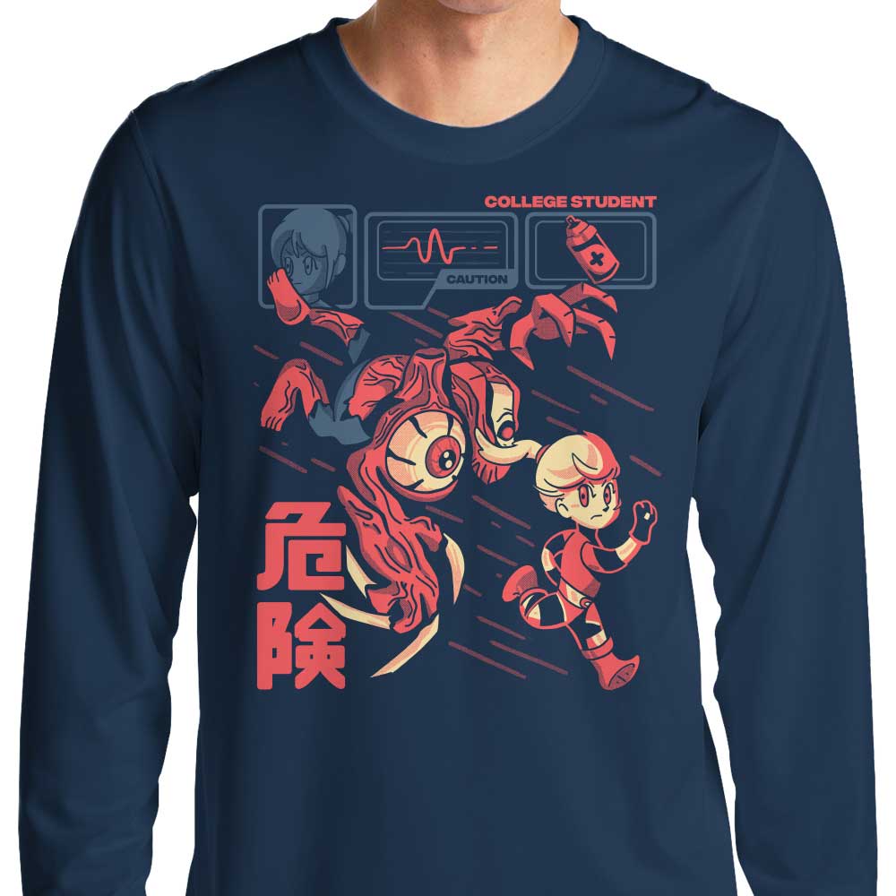 Caution! The Doctor - Long Sleeve Crewneck T-Shirt for All Sizes