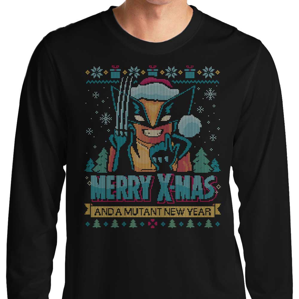 Adamantium Christmas Long - Sleeve T - Shirt by Teesgeex