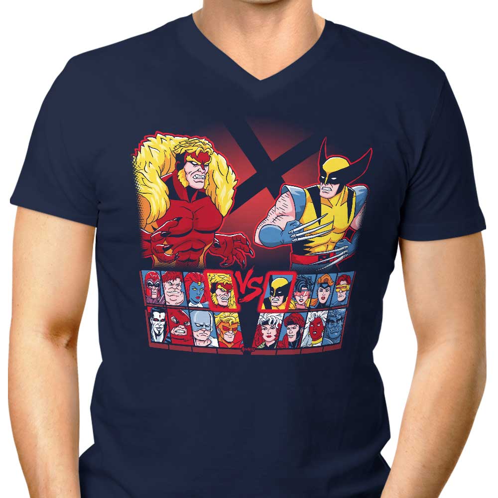 Men's Stylish V-Neck Mutant Fighter T-Shirt