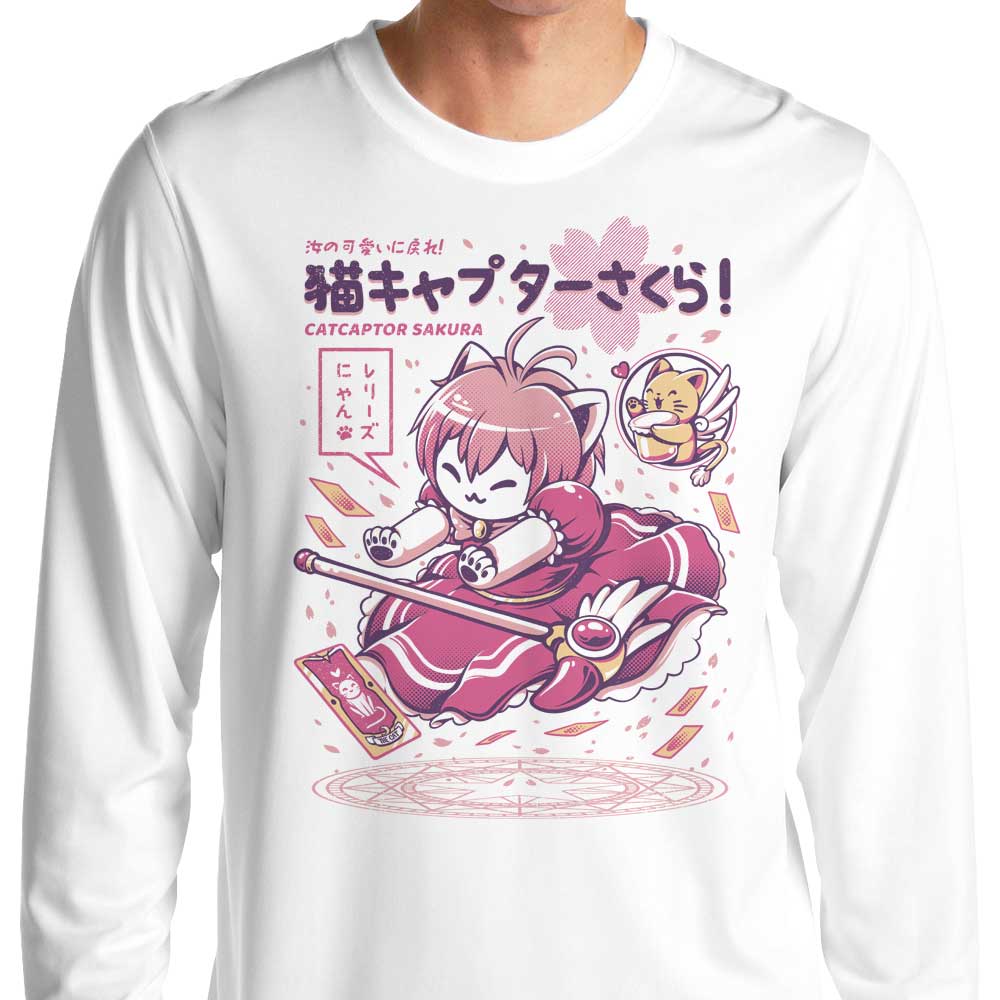 Fantastic Catcaptor Sakura Long Sleeve Crewneck T - Shirt for Fashion - Forward Wearers