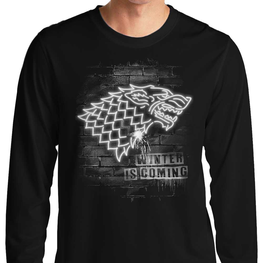 Alemaglia's Stylish Neon Wolf Long Sleeve Crewneck T - Shirt in S - 4XL