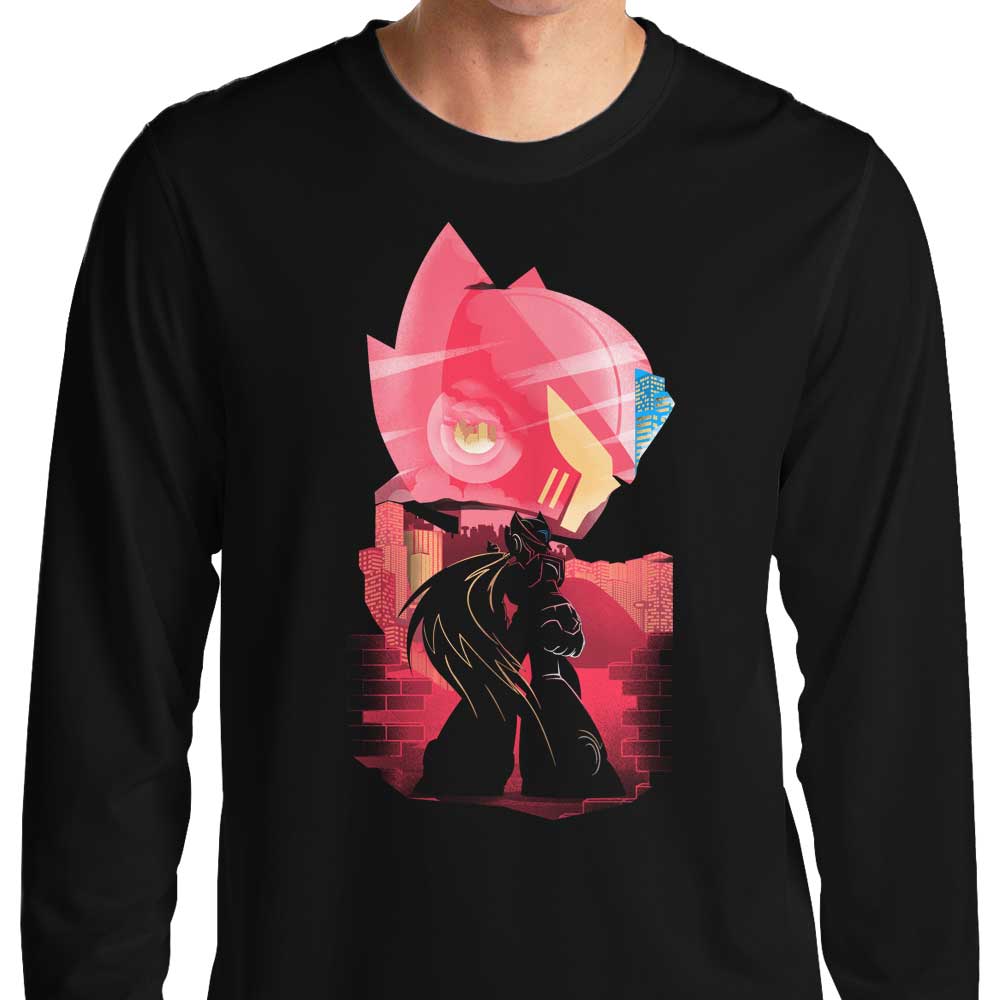 Donnie Illustrations Model Z - Comfortable Long Sleeve Crewneck T - Shirt