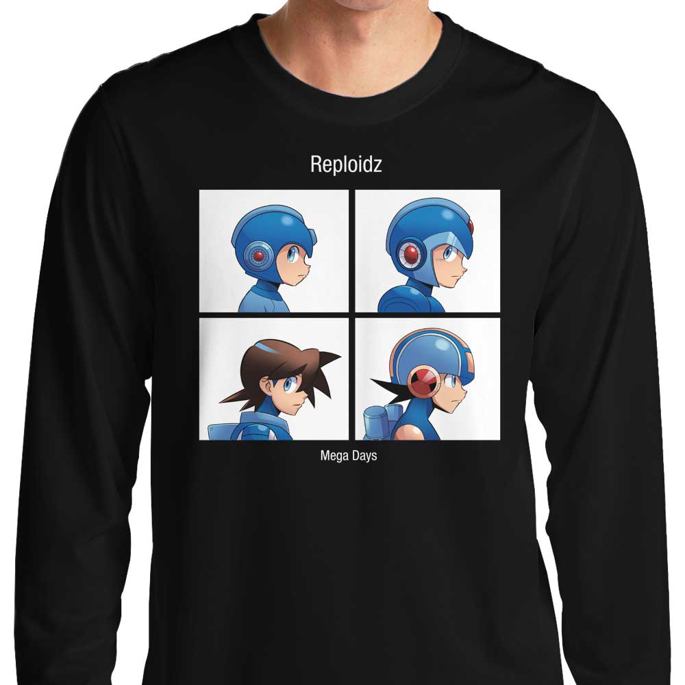 Mega Days Classic Long Sleeve Crewneck T - Shirt for All Sizes