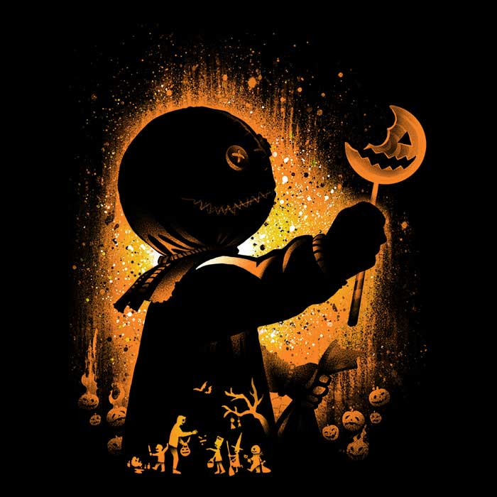 Spooky Ghost of Halloween-themed Long Sleeve Men's T-Shirt
