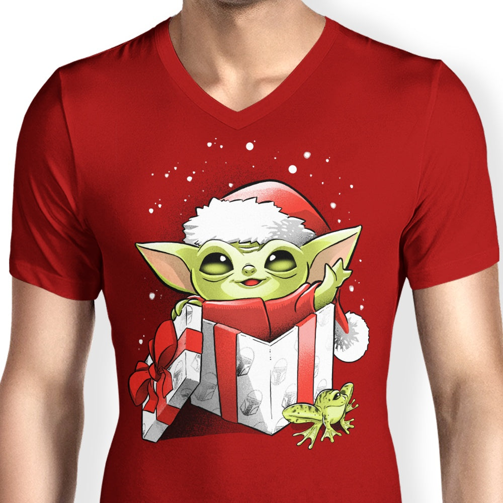 Men's Christmas-themed V-Neck T-shirt - The Power of Christmas