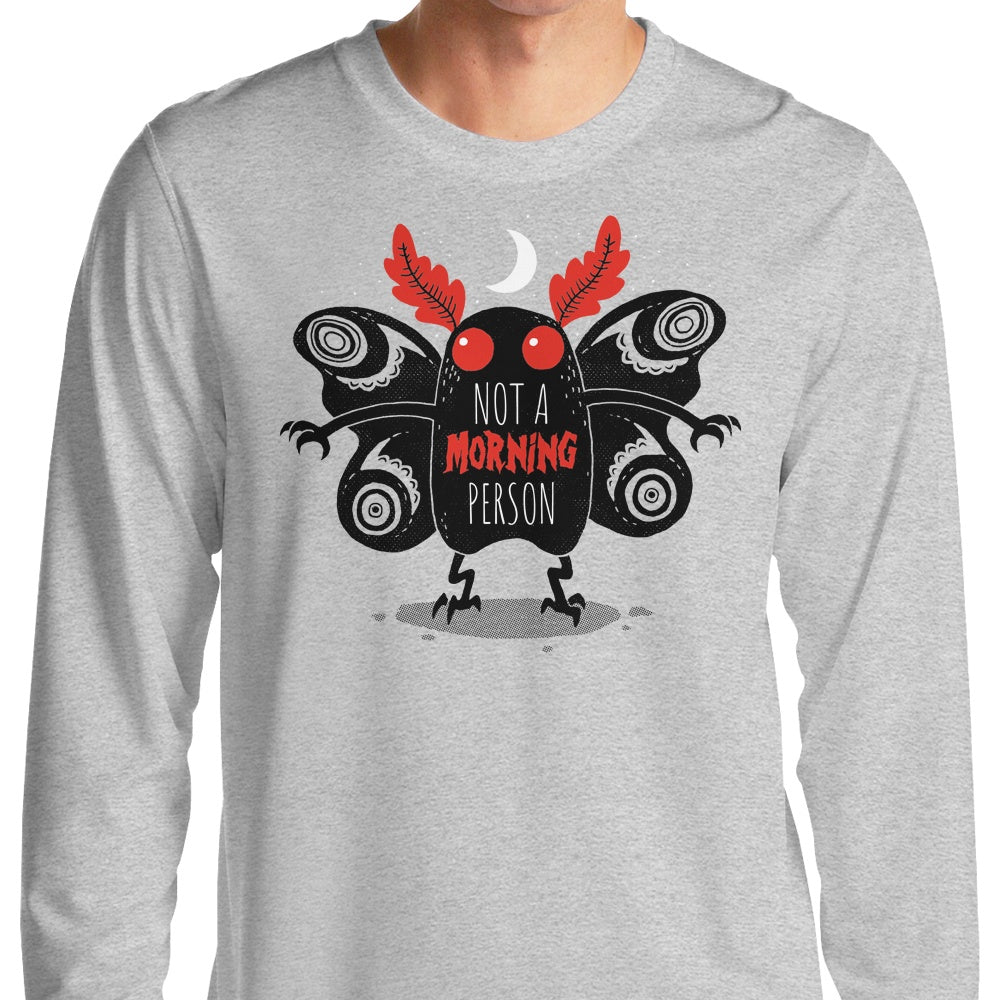 Long Sleeve 'Not a Morning Person' T-Shirt by DinoMike