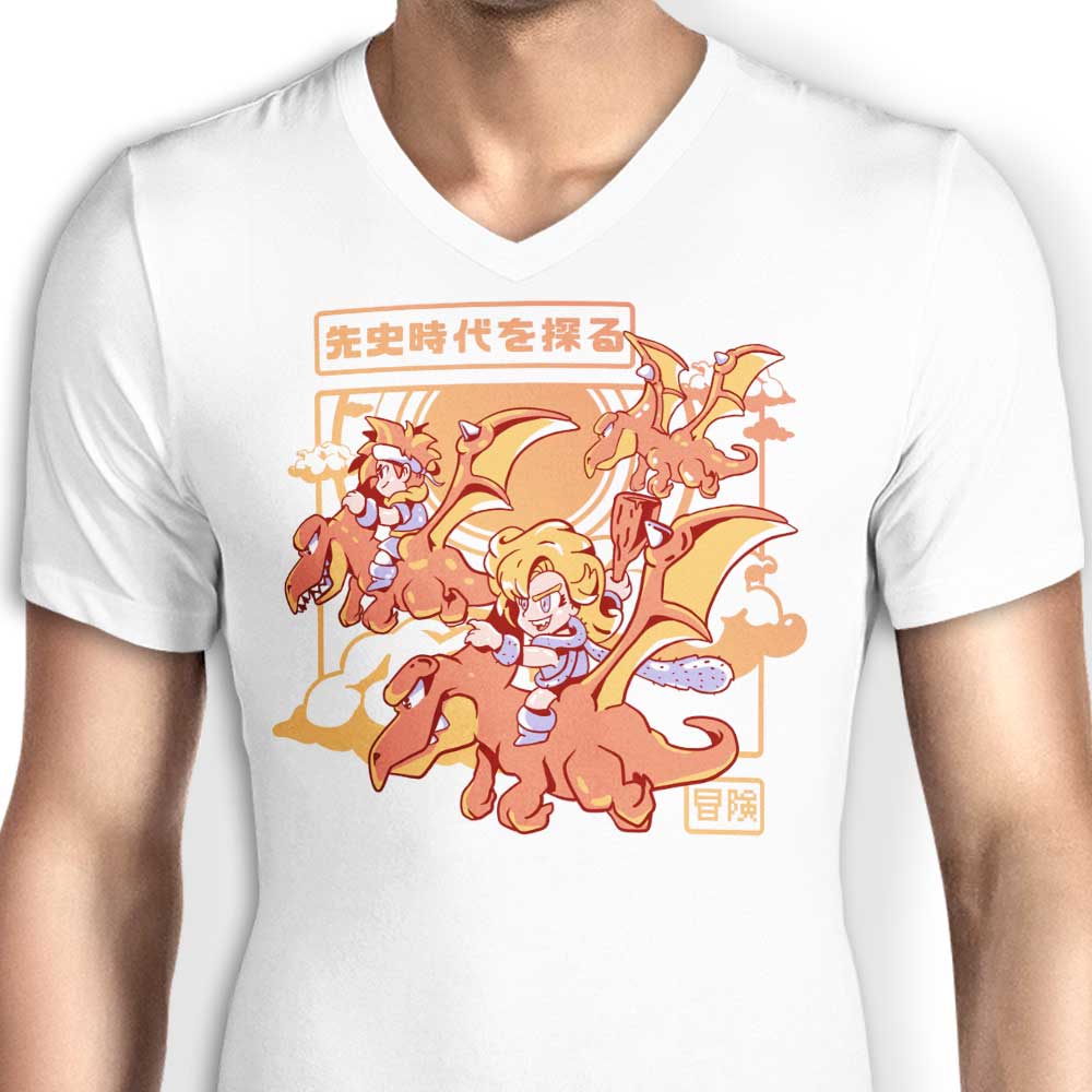 Embark on an Adventure with Men's V-Neck Flying Inspired T-Shirt