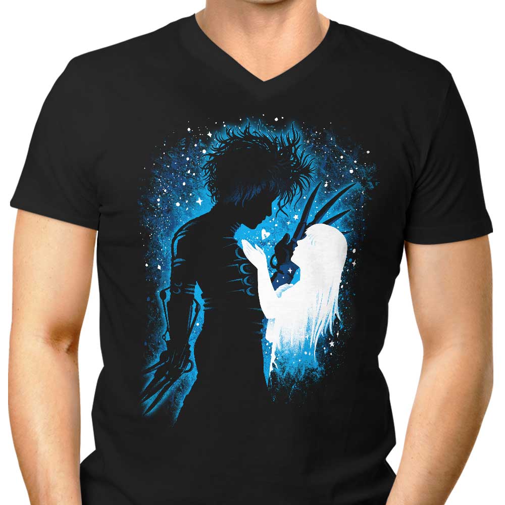 A Stylish Men's V-Neck T-Shirt with the Slogan 'I Am Not Complete'