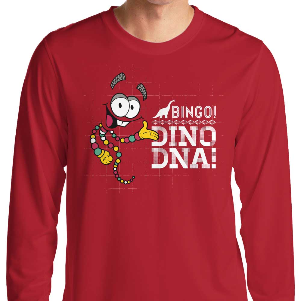 Long Sleeve Jurassic Bingo Themed T-Shirt for a Fun Look