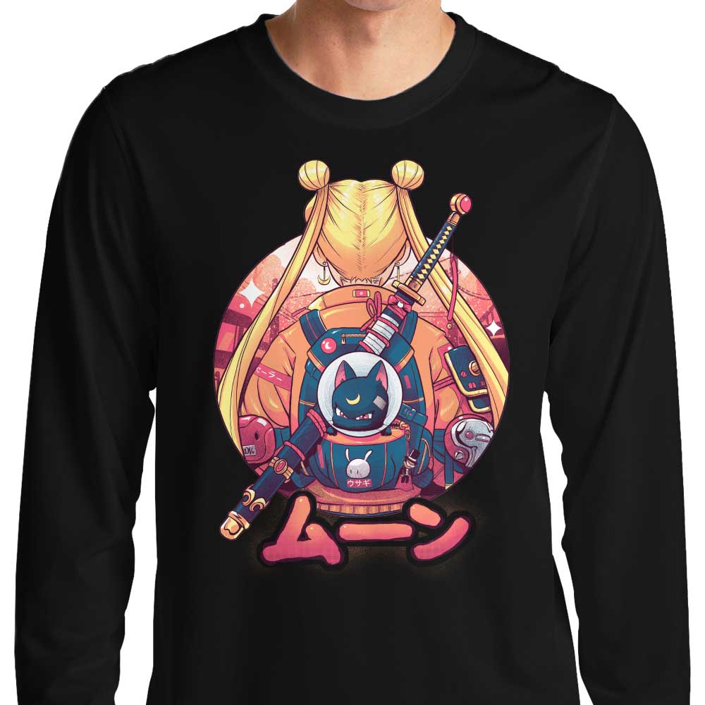 Long Sleeve Winter Moon T-Shirt for Casual Wear