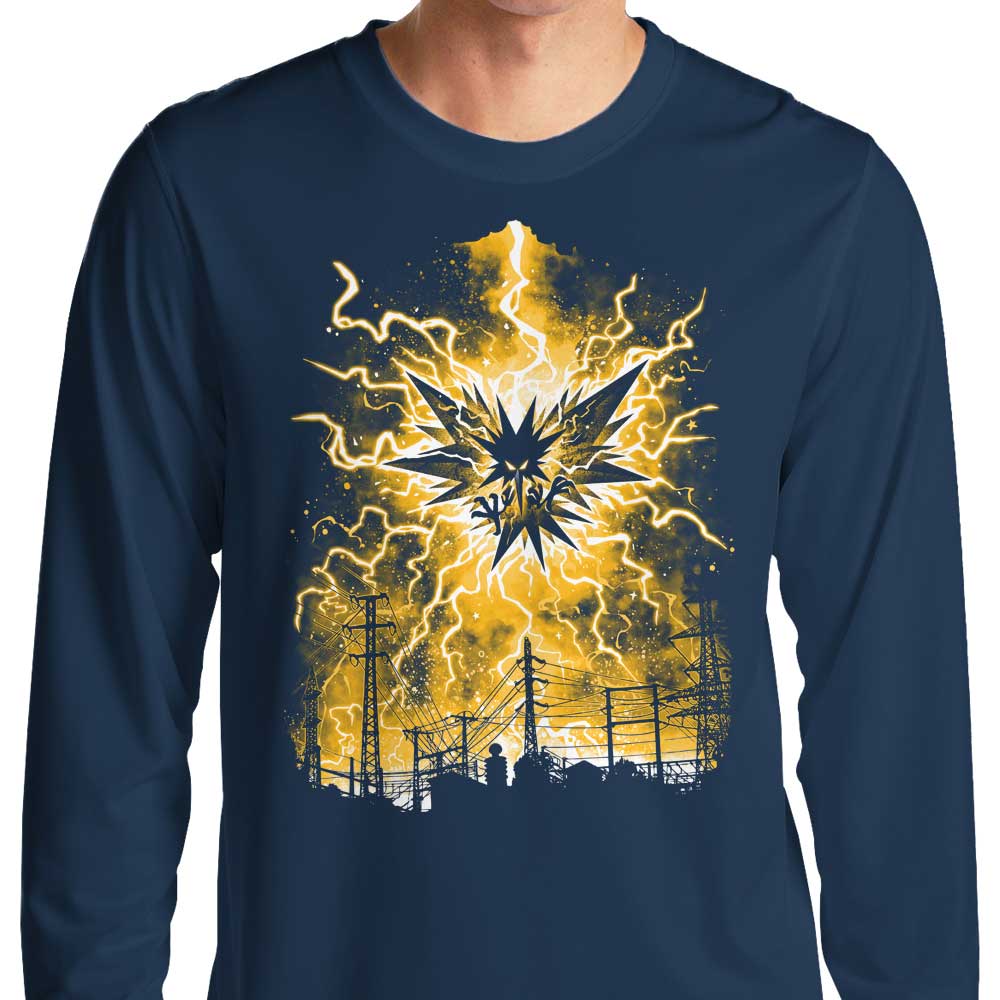 Long Sleeve Lightning Storm Themed T-Shirt