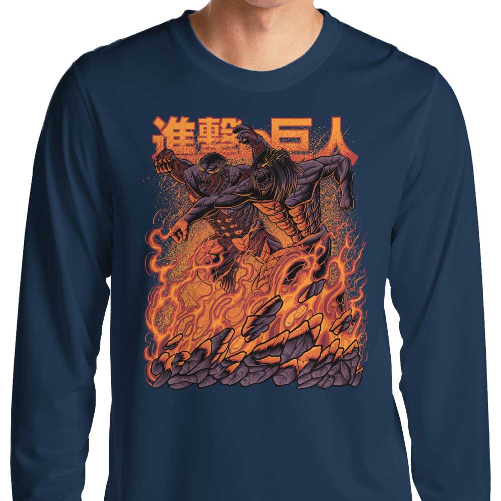 Alanside's Eren x Reiner Stylish Long Sleeve T - Shirt in Various Sizes