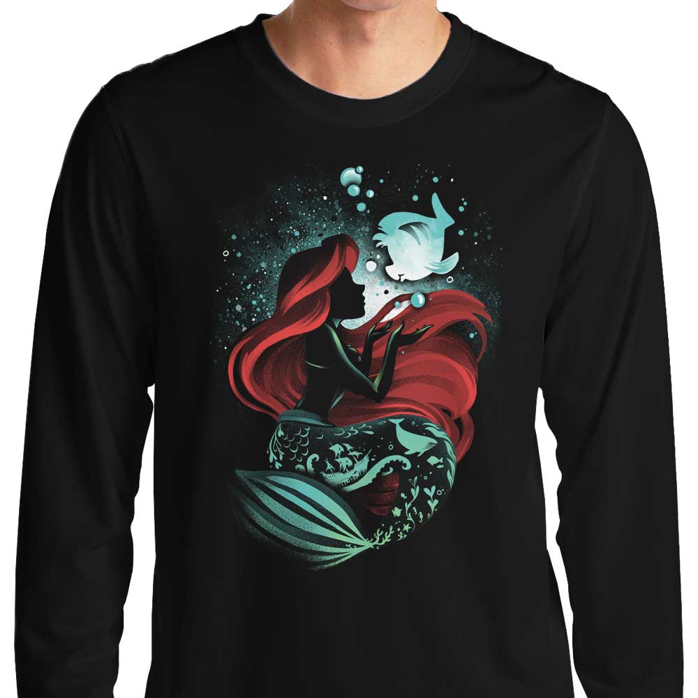 Enchanting Song of the Mermaid Long Sleeve Crewneck T - Shirt