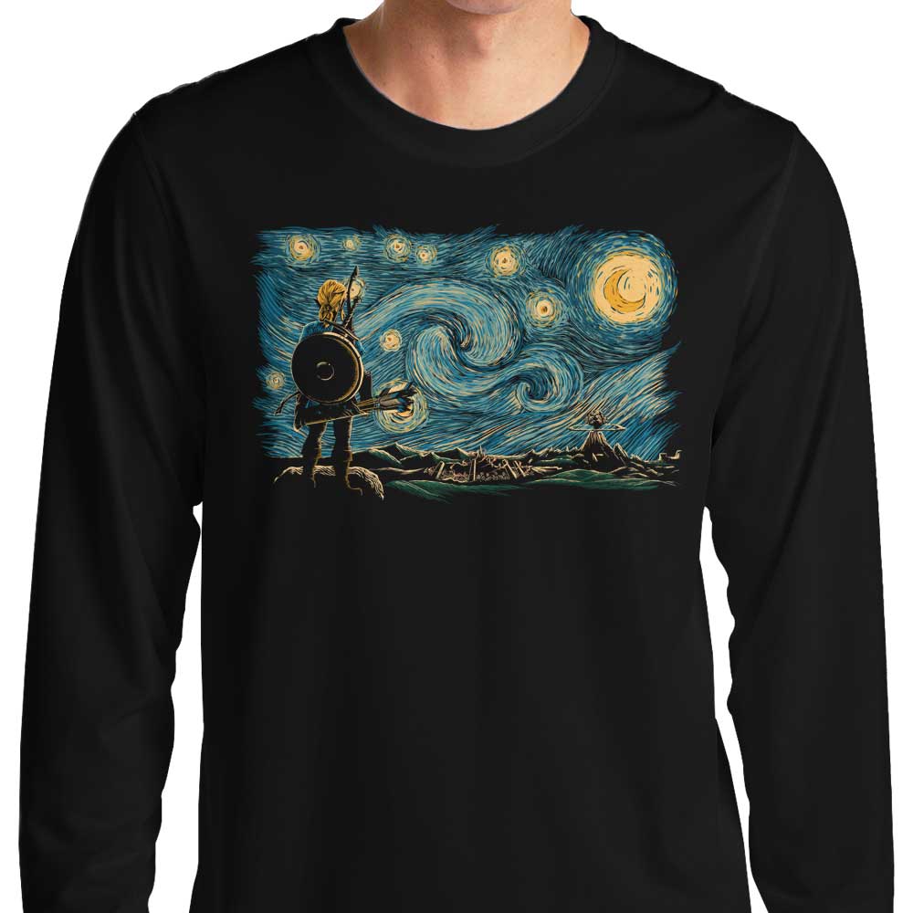 Starry Wild Comfortable Long Sleeve Crewneck T - Shirt