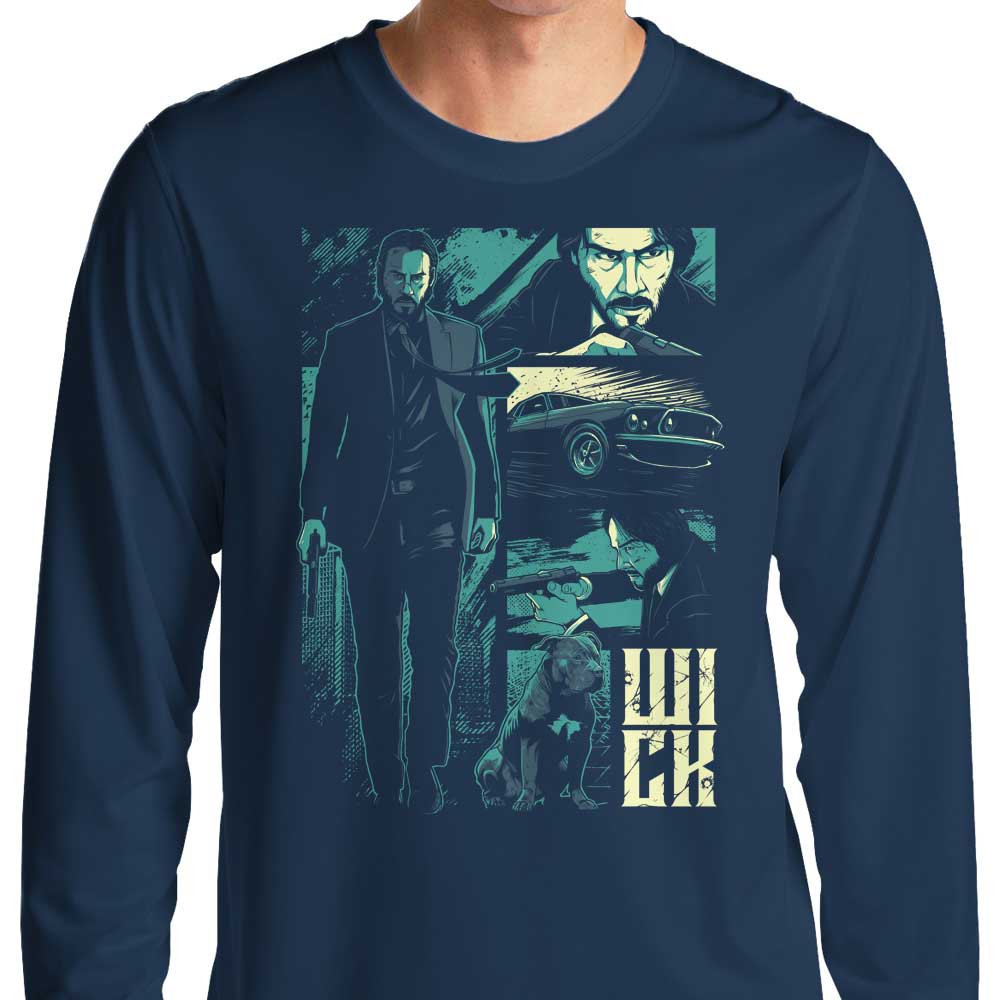 StudioM6 W-I-C-K Branded Long Sleeve Crewneck T-Shirt for Men and Women