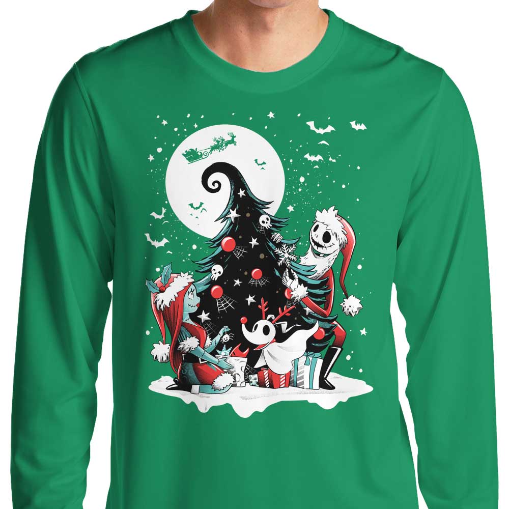 Alemaglia's Christmas Nightmare Long Sleeve Cotton T-Shirt for Fashionable Wear